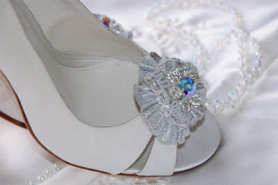 Close-up Detail of Wedding Shoe