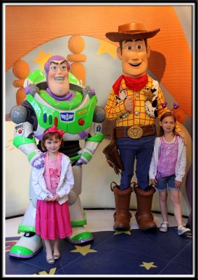 Noelle and Kylie meet Woody and Buzz