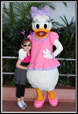 Kylie meets Daisy Duck!