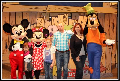 Our family with Mickey and friends!