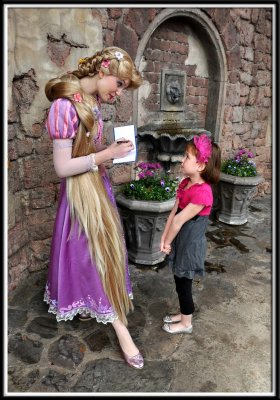 While Noelle and I were meeting Mickey and the Princesses, Kylie was meeting her hero Rapunzel!!