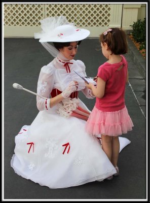 Kylie meets Mary Poppins, and they exchange pleasantries