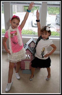 My little gymnasts taking camera posing VERY seriously :-)