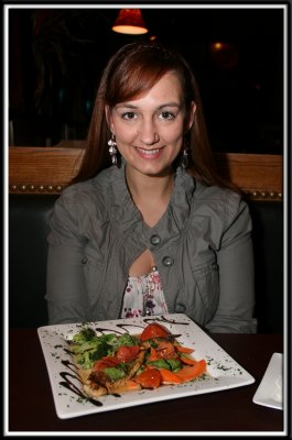 Me at Martha's Exchange. This rabbit food meal was listed on the menu as I-have-to-fit-into-a-bridesmaid-dress-in-4-days. LOL
