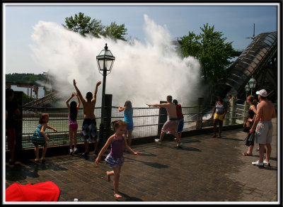 But when the wave came at them, they quickly ran away in terror :-)