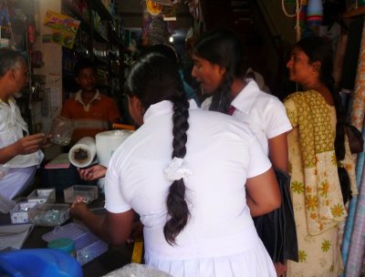 Girls in hardware shop