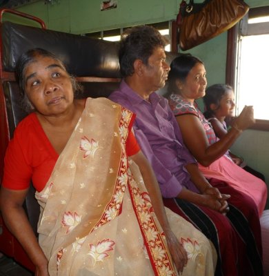 Passengers enduring a wait; between Colombo and Kandy