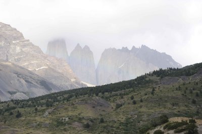 Torre, North(2600m) & Central(2800m), Rainbow-011312-Torres Del Paine Natl Park, Chile-#0002.jpg