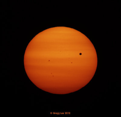 Transit of Venus across Sun June 5, 2012