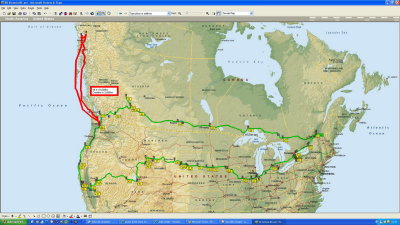 16,030 kms  travers les tats-Unis et le Canada 2012
