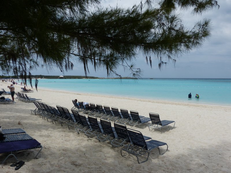 Looking down the beach