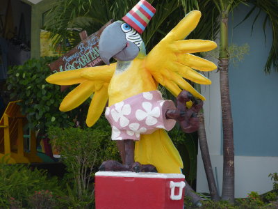 The parrot mascott at Jimmy Buffet's Margaritaville
