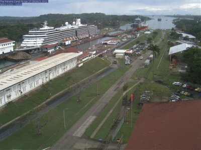 This is us going through the canal, this is from the canal's webcam