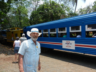 Bryan in front of the train