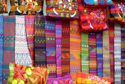 Colourful woven goods for sale