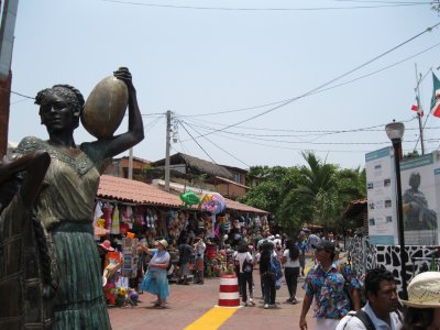 The central square is right at the pier