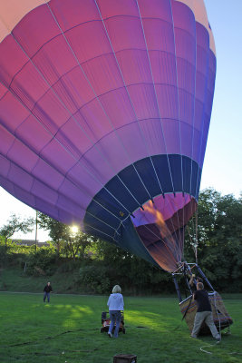 Hot air balloon late afternoon