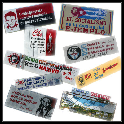 Conjunto letreros  -  Collection of Cuban signs