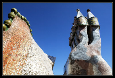 Chimeneas Casa Batllo  -  Chimneys Casa Batllo