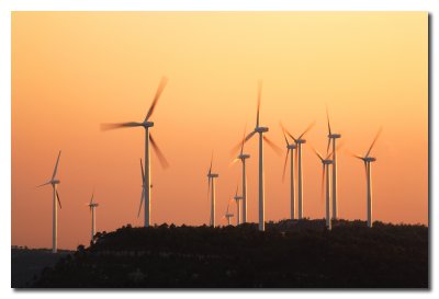 Atardecer en los molinos de viento - Sunset and windturbines