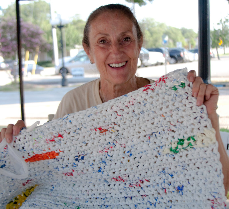 Sleeping Mats For The Homeless Crocheted From Plastic Bags Photo