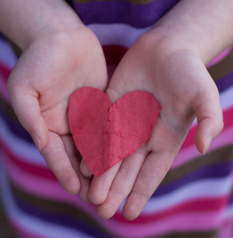 The little red paper heart...