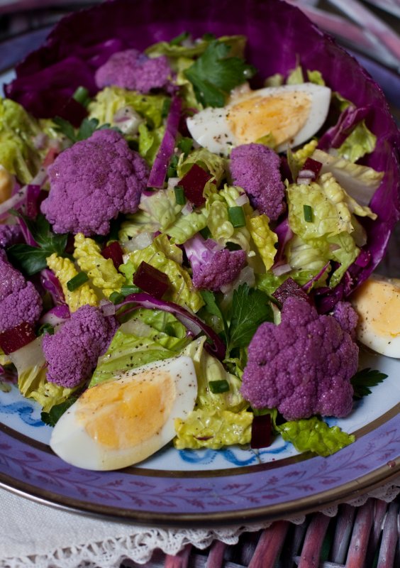 Purple Cauliflower Salad with French Vinaigrette