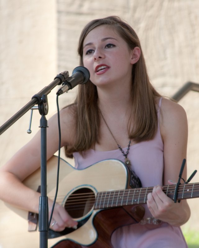 Macy Hatfield performs...