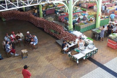 Some Local Musicians in the Marketplace