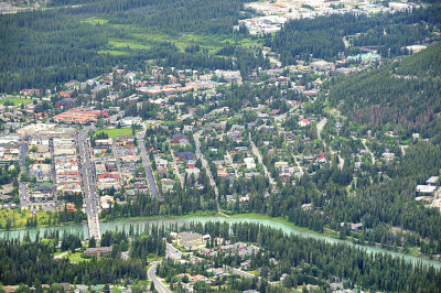 Paysage vue de la gondola à Banff