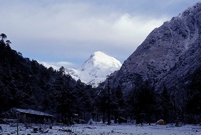 Mount Jhomolari from a distance