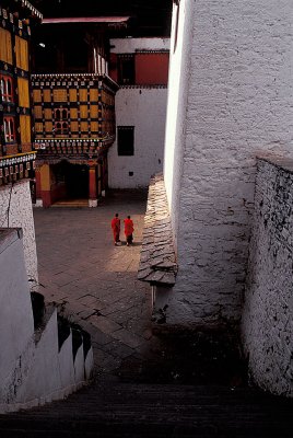 Monks at Paro Dzong