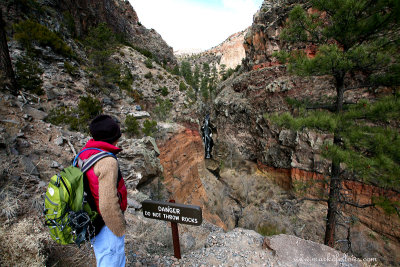 Toward the end of falls trail, bandelier