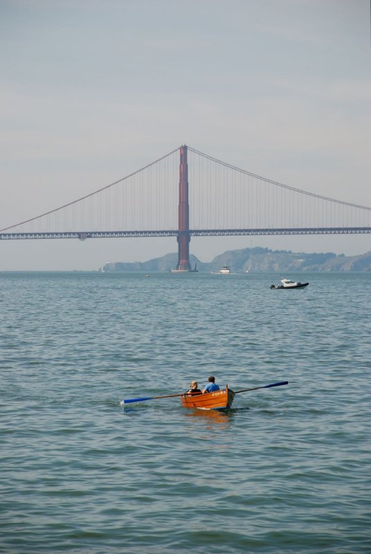 Golden Gate Bridge with Rowboat