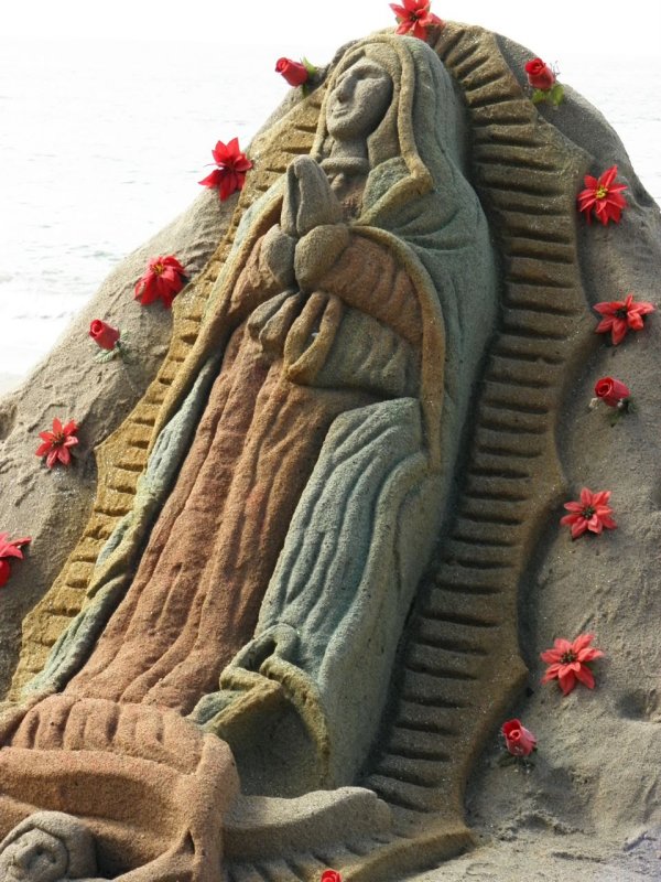 Virgin Mary Sand Sculpture
