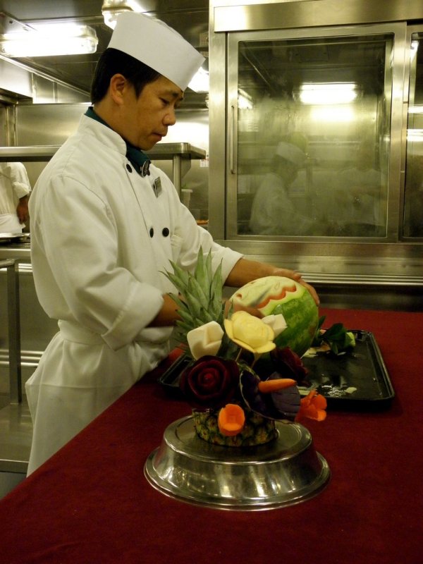 Westerdam's Culinary Arts Fruit Carving