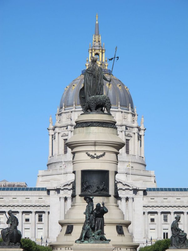 Civic Center Statues and City Hall