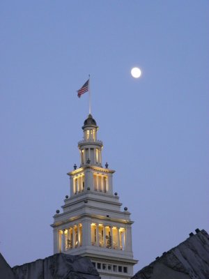 Moon over the Ferry Building