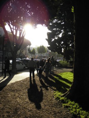 walking to the fireworks - July 4, 2012