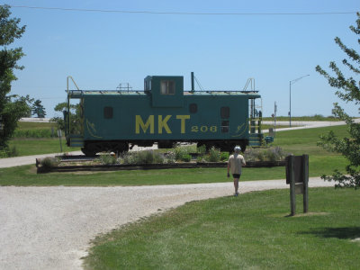 Caboose at the start.