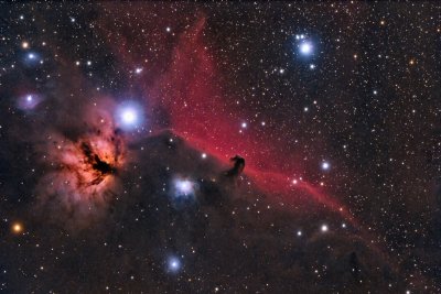 Horsehead and Flame Nebula