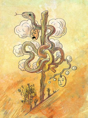 Drawing of imagined Buteyko Sculpture - 2