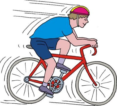 Cyclist closed mouth