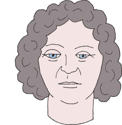 Woman with mouth closed