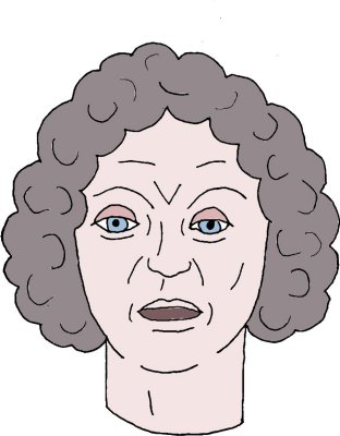 Woman with mouth open