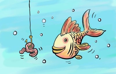 Fish and worm - 1