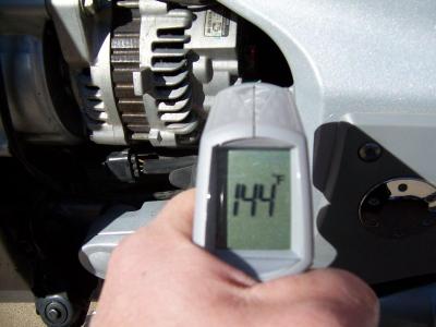Rear alternator bearing temp