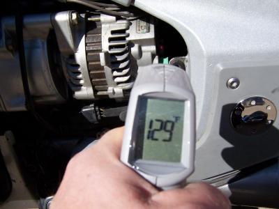 Rear alternator bearing temp