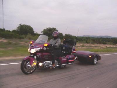 Sheila towing her Tailwind