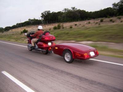 Tom towing his Tailwind